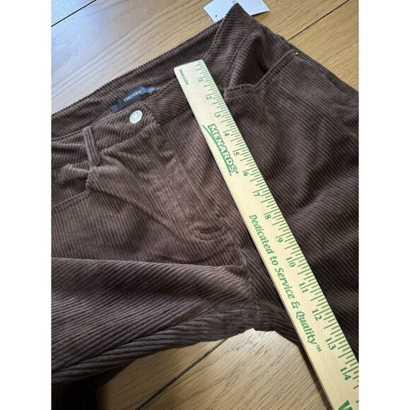 Forever 21 Corduroy Pants Women Size Medium Flared Leg Chocolate Boho Hippie NWT - Picture 4 of 16